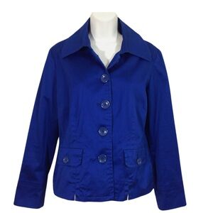 Chico's Royal Blue Button-Up Jacket